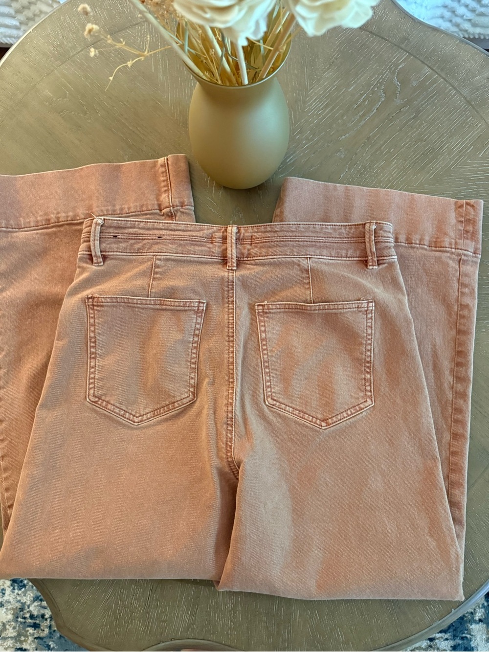 Ann Taylor Wide-Leg Jeans in Dusty Coral - Picture 4 of 5